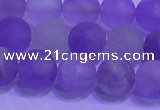 CNA913 15.5 inches 10mm round matte amethyst gemstone beads