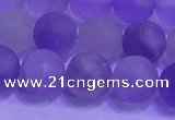 CNA914 15.5 inches 12mm round matte amethyst gemstone beads