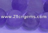 CNA916 15.5 inches 16mm round matte amethyst gemstone beads