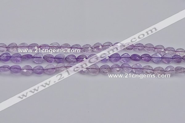 CNA924 15.5 inches 10*10mm faceted flat teardrop natural amethyst beads