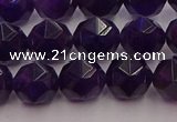 CNA938 15.5 inches 10mm faceted nuggets amethyst gemstone beads