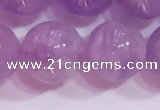 CNA956 15.5 inches 12mm round natural lavender amethyst beads