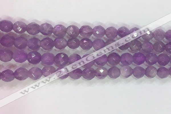CNA963 15.5 inches 6mm faceted round natural lavender amethyst beads