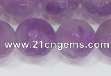 CNA965 15.5 inches 10mm faceted round natural lavender amethyst beads