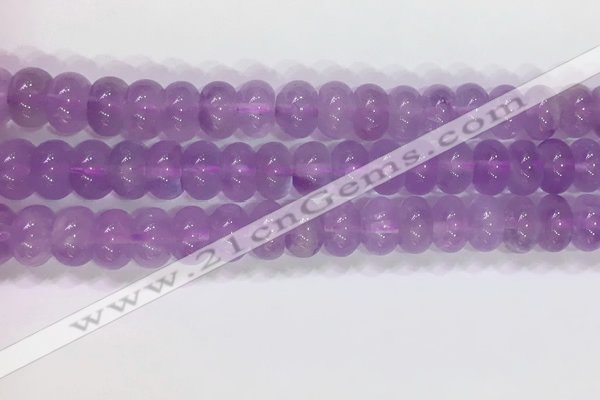 CNA970 15.5 inches 6*10mm faceted rondelle lavender amethyst beads