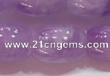 CNA976 15.5 inches 10*14mm drum natural lavender amethyst beads