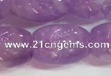 CNA977 15.5 inches 12*16mm drum natural lavender amethyst beads