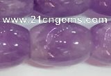 CNA978 15.5 inches 13*18mm drum natural lavender amethyst beads