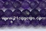 CNA990 15.5 inches 4mmm faceted round amethyst beads wholesale