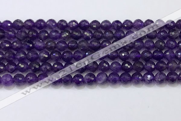 CNA991 15.5 inches 6mmm faceted round amethyst beads wholesale