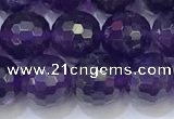 CNA992 15.5 inches 8mmm faceted round amethyst beads wholesale