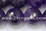 CNA994 15.5 inches 12mmm faceted round amethyst beads wholesale