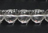 CNC05 15.5 inches 14mm round grade AB natural white crystal beads
