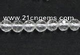 CNC07 15.5 inches 6mm faceted round grade AB natural white crystal beads