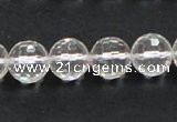 CNC10 15.5 inches 12mm faceted round grade AB natural white crystal beads