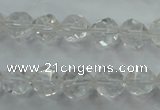 CNC100 15 inches 6mm faceted nuggets white crystal beads