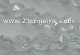 CNC101 15 inches 8mm faceted nuggets white crystal beads