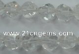 CNC103 15 inches 12mm faceted nuggets white crystal beads