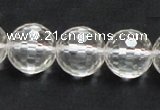 CNC12 15.5 inches 16mm faceted round grade AB natural white crystal beads