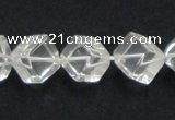 CNC15 15.5 inches 10*10mm cubic grade AB natural white crystal beads