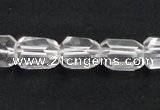 CNC17 10*14mm faceted freeform grade AB natural white crystal beads