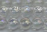 CNC202 15.5 inches 8mm round AB-color white crystal beads