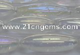 CNC213 15.5 inches 10*30mm rice AB-color white crystal beads