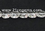 CNC24 8*10mm faceted rectangle grade AB natural white crystal beads