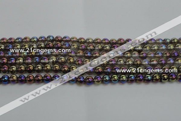 CNC251 15.5 inches 6mm round AB-color white crystal beads