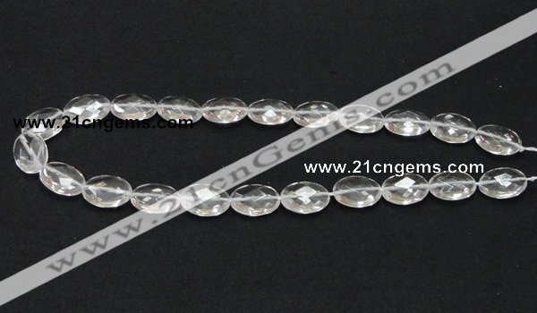 CNC26 13*18mm faceted oval grade AB natural white crystal beads