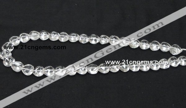 CNC36 10*10mm heart grade AB natural white crystal beads wholesale