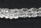 CNC39 9*12mm double heart-shaped grade AB natural white crystal beads