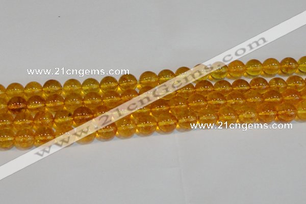 CNC403 15.5 inches 10mm round dyed natural white crystal beads