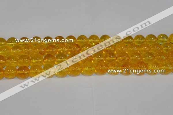 CNC405 15.5 inches 14mm round dyed natural white crystal beads