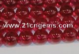 CNC410 15.5 inches 4mm round dyed natural white crystal beads