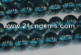 CNC422 15.5 inches 8mm round dyed natural white crystal beads