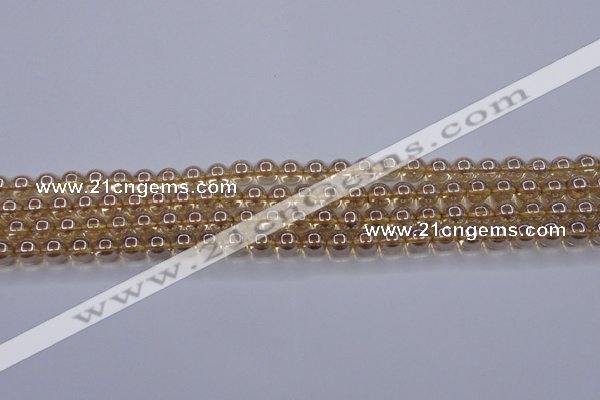 CNC500 15.5 inches 4mm round dyed natural white crystal beads