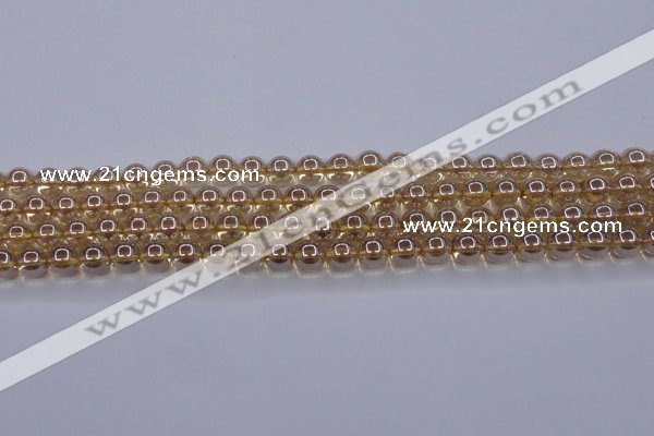 CNC501 15.5 inches 6mm round dyed natural white crystal beads