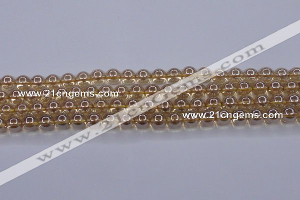 CNC502 15.5 inches 8mm round dyed natural white crystal beads