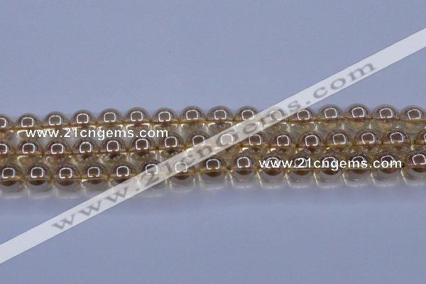 CNC504 15.5 inches 12mm round dyed natural white crystal beads