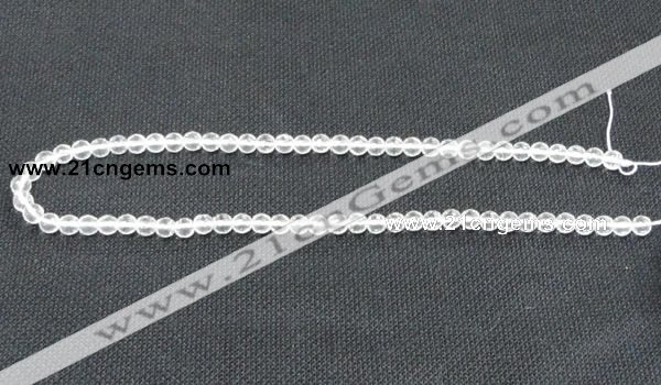 CNC51 15.5 inches 6mm faceted round grade A natural white crystal beads