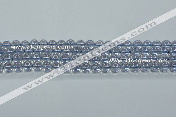 CNC511 15.5 inches 10mm round dyed natural white crystal beads