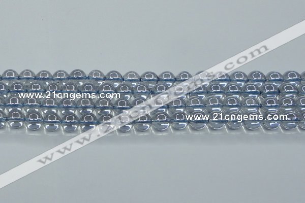 CNC512 15.5 inches 12mm round dyed natural white crystal beads