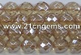 CNC519 15.5 inches 10mm faceted round dyed natural white crystal beads