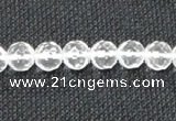 CNC52 15.5 inches 8mm faceted round grade A natural white crystal beads