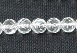 CNC53 15.5 inches 10mm faceted round grade A natural white crystal beads