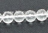 CNC54 15.5 inches 12mm faceted round grade A natural white crystal beads