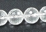 CNC57 15.5 inches 18mm faceted round grade A natural white crystal beads