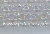 CNC571 15.5 inches 8mm round plated natural white crystal beads