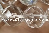 CNC708 15.5 inches 18mm faceted round white crystal beads